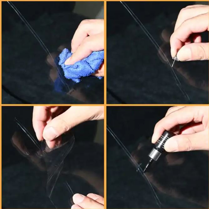 Kit de Réparation de Pare-Brise – Résine Anti-Fissure