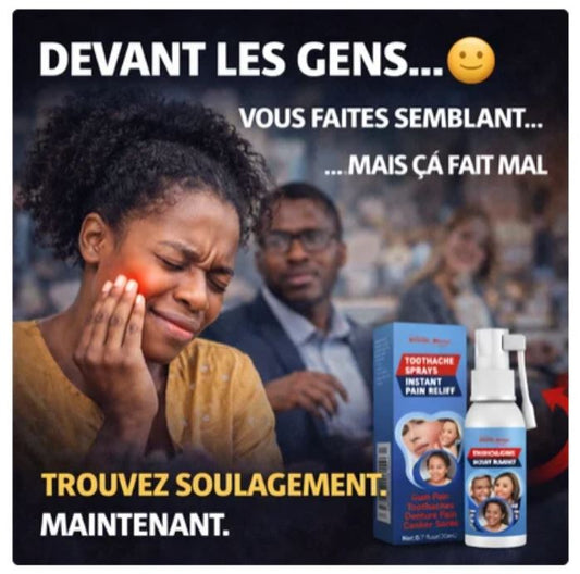 🦷 Spray Miracle Anti-Douleur Dentaire – Soulagement Instantané (TG)