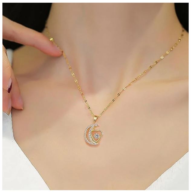 Collier de luxe en acier inoxydable pour femmes 7256