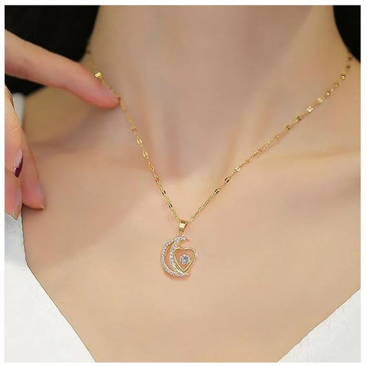 Collier de luxe en acier inoxydable pour femmes 7256