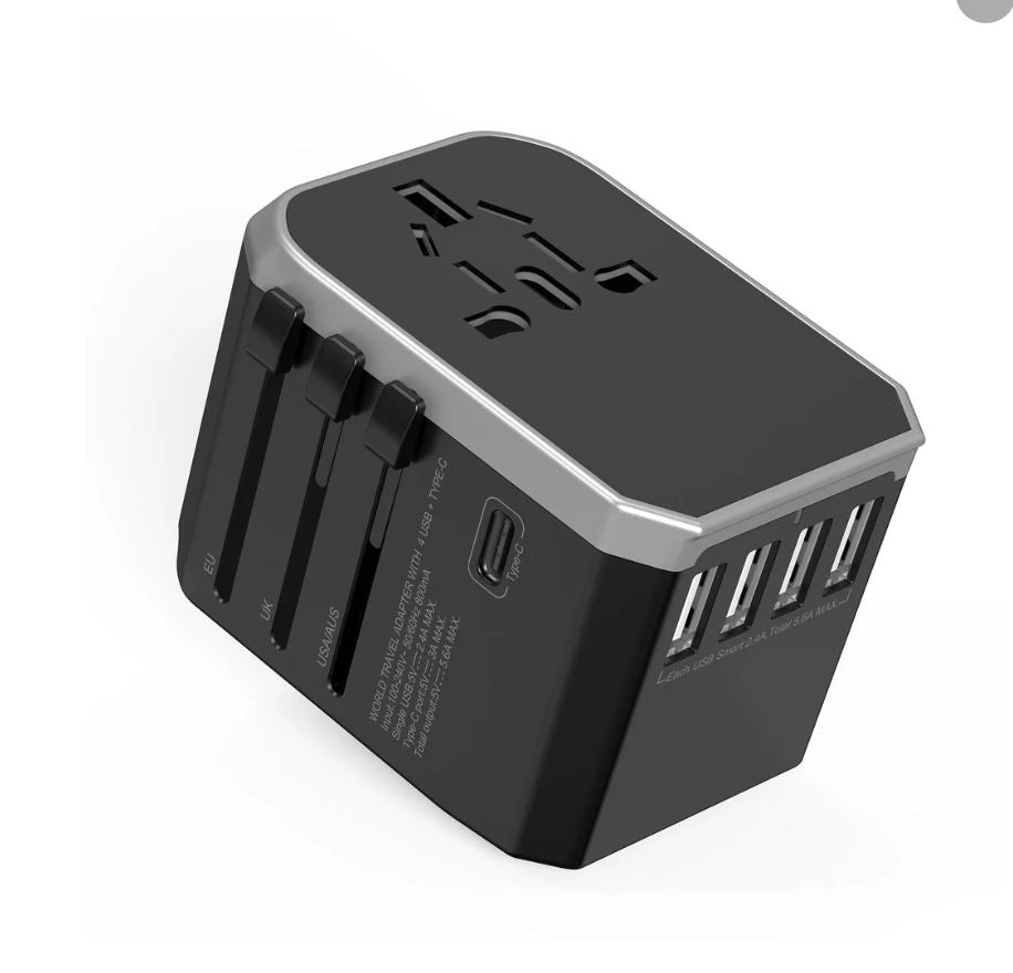 Adaptateur de Voyage Universel 2025 – USB Type-C PD sn