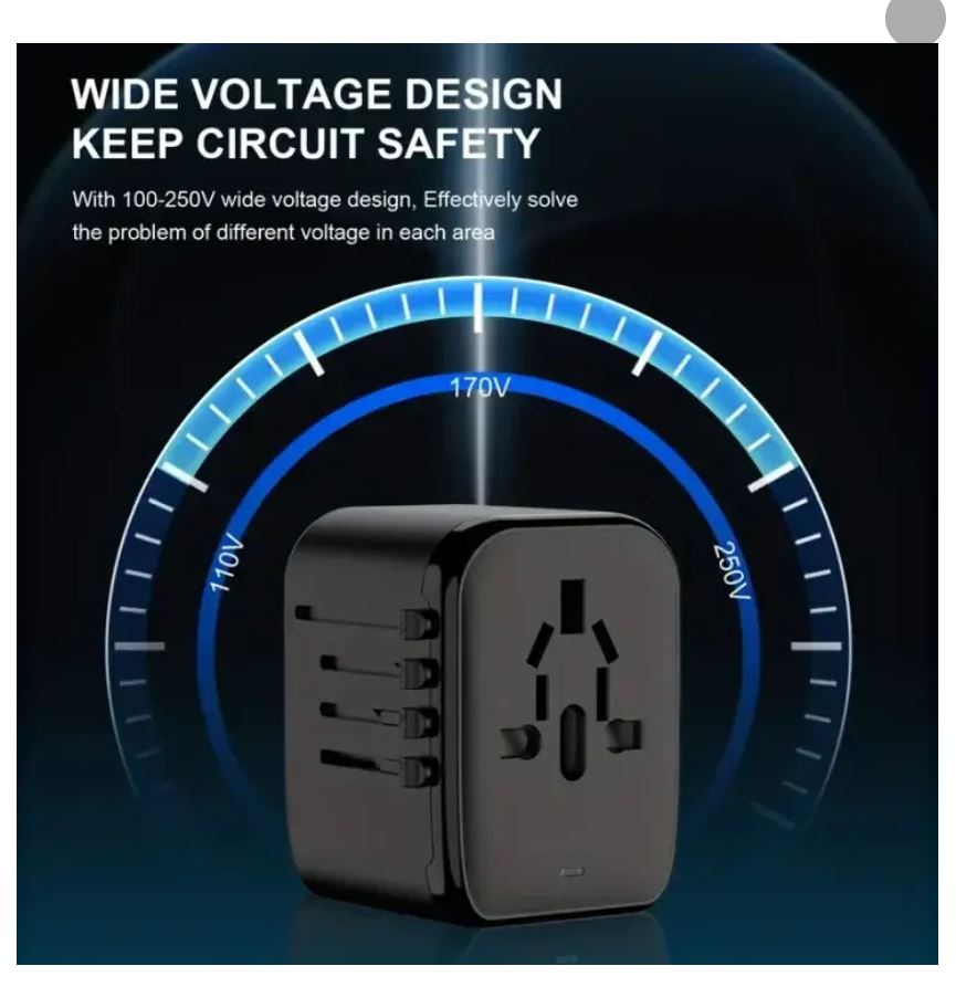 Adaptateur de Voyage Universel 2025 – USB Type-C PD sn