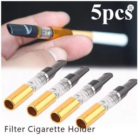 Lot de 5 embouts buccaux réutilisables pour réduire la fumée et la cire de tabac, accessoires pour fumeurs, filtre à cire de tabac, soins bucco-dentaires, pour la purification du tabac et des cigarettes
