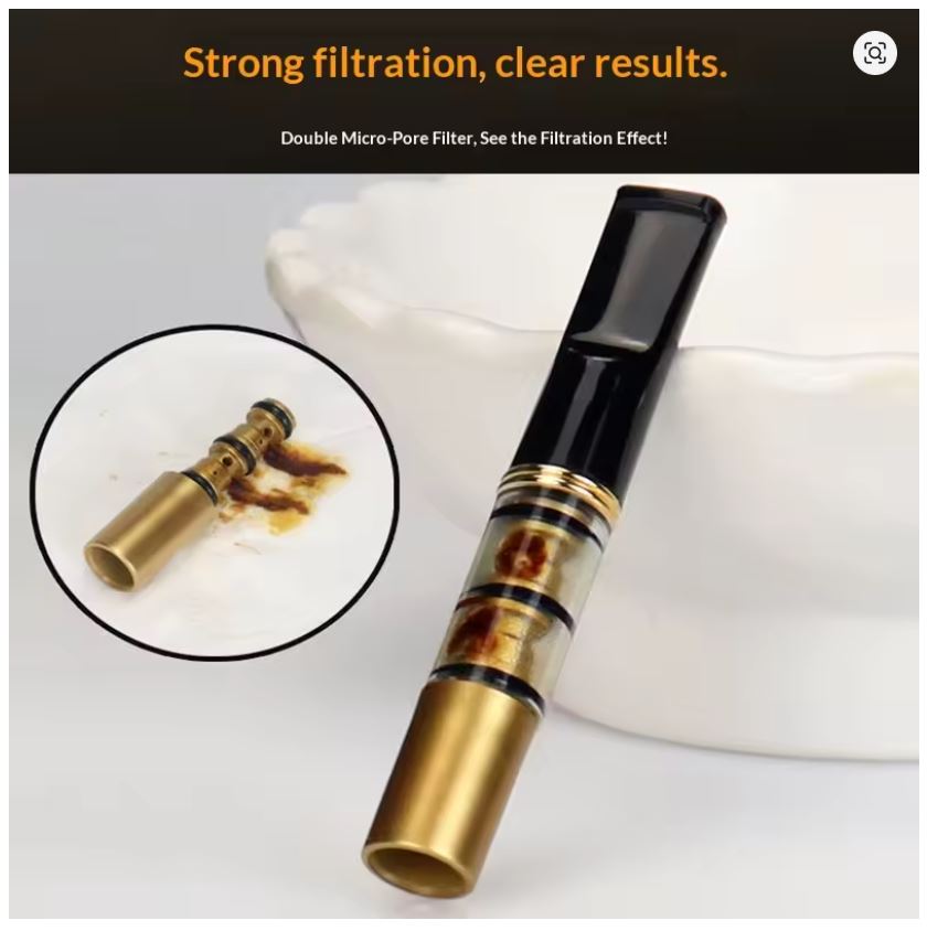 Lot de 5 embouts buccaux réutilisables pour réduire la fumée et la cire de tabac, accessoires pour fumeurs, filtre à cire de tabac, soins bucco-dentaires, pour la purification du tabac et des cigarettes