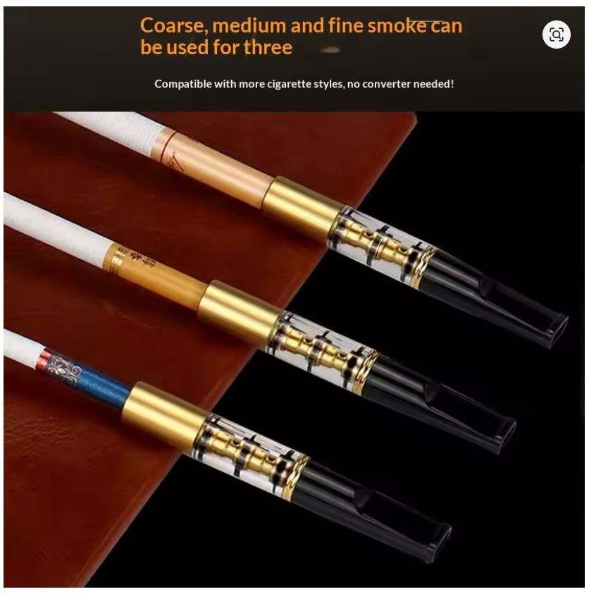 Lot de 5 embouts buccaux réutilisables pour réduire la fumée et la cire de tabac, accessoires pour fumeurs, filtre à cire de tabac, soins bucco-dentaires, pour la purification du tabac et des cigarettes