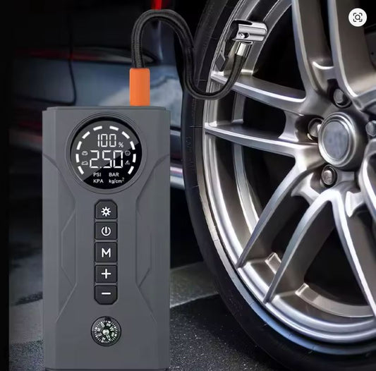 Démarreur de Batterie Voiture Portable / Compresseur – Puissance & Sécurité