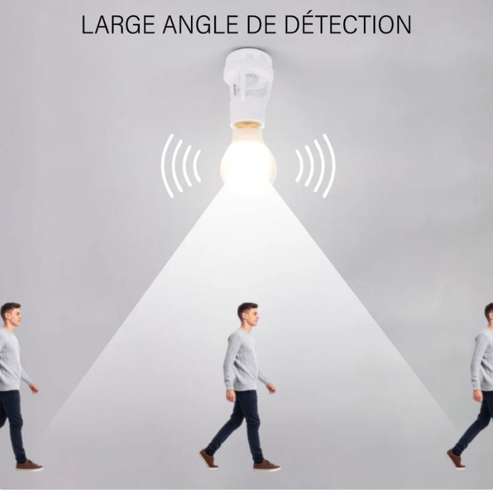 Douille Lampe avec Détecteur de Mouvement