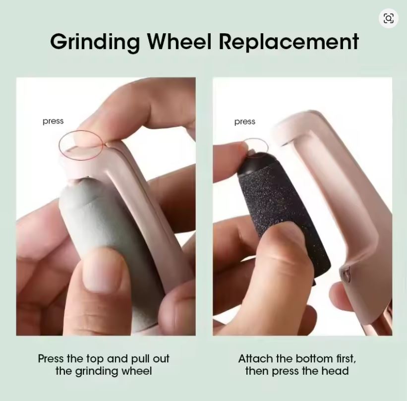 Lime À Pied Électrique Pour Nettoyage De La Peau Dure Et Morte De Talons Et Ongles À 2 Rouleau
