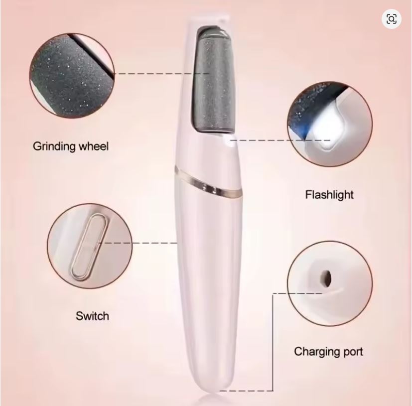 Lime À Pied Électrique Pour Nettoyage De La Peau Dure Et Morte De Talons Et Ongles À 2 Rouleau