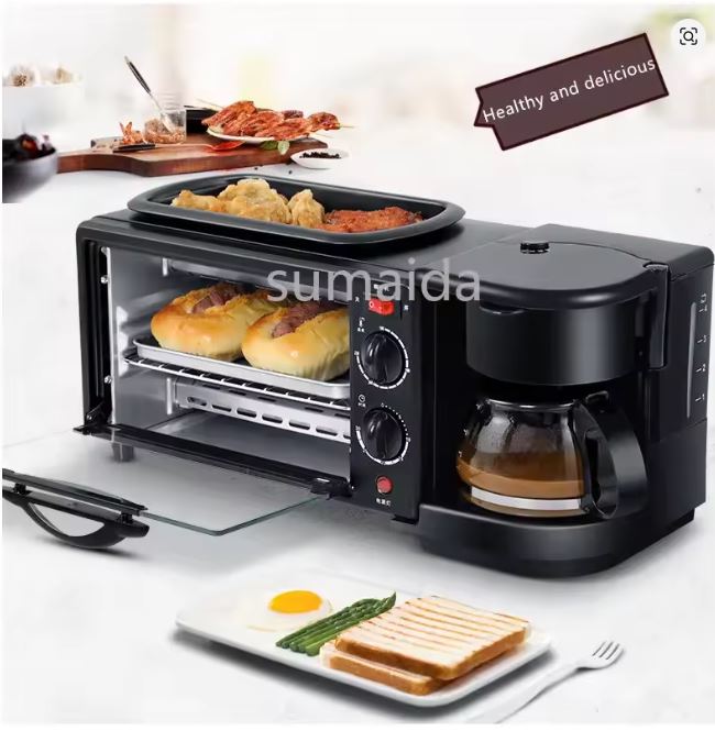 Mini Four 3 en 1 (Four + Plaque de cuisson et Cafetière)