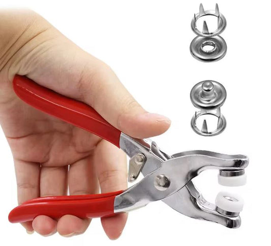 PINCE À ŒILLETS AVEC KIT D’ŒILLETS MÉTALLIQUES