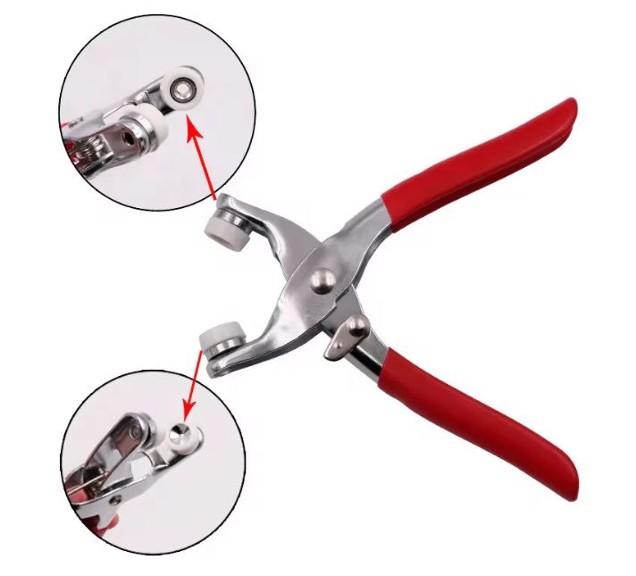 PINCE À ŒILLETS AVEC KIT D’ŒILLETS MÉTALLIQUES