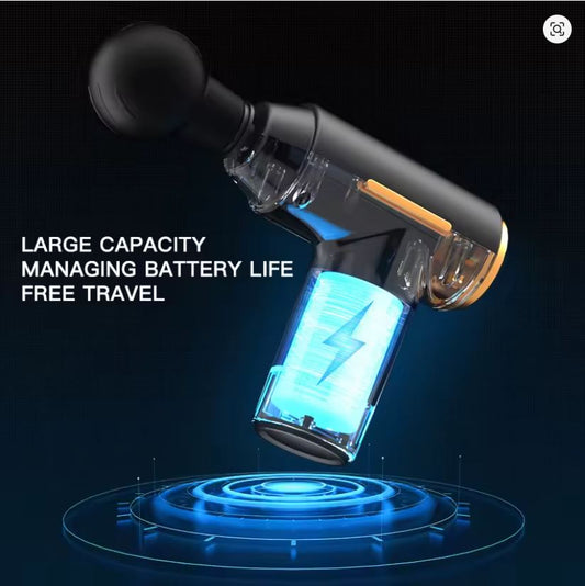 PISTOLET DE MASSAGE CONTRE LES DOULEURS ARTICULAIRE(+04 Têtes autochangeable)