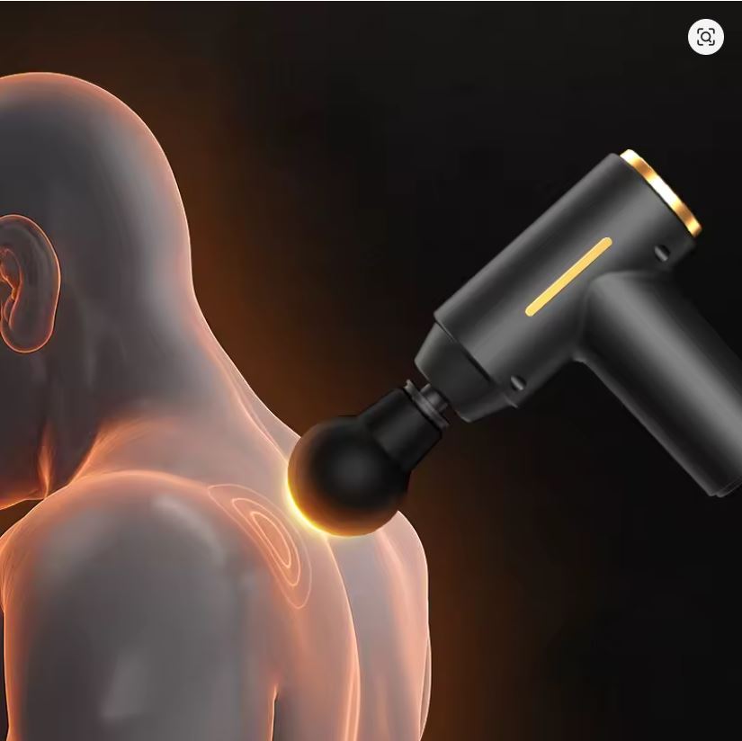 PISTOLET DE MASSAGE CONTRE LES DOULEURS ARTICULAIRE(+04 Têtes autochangeable)