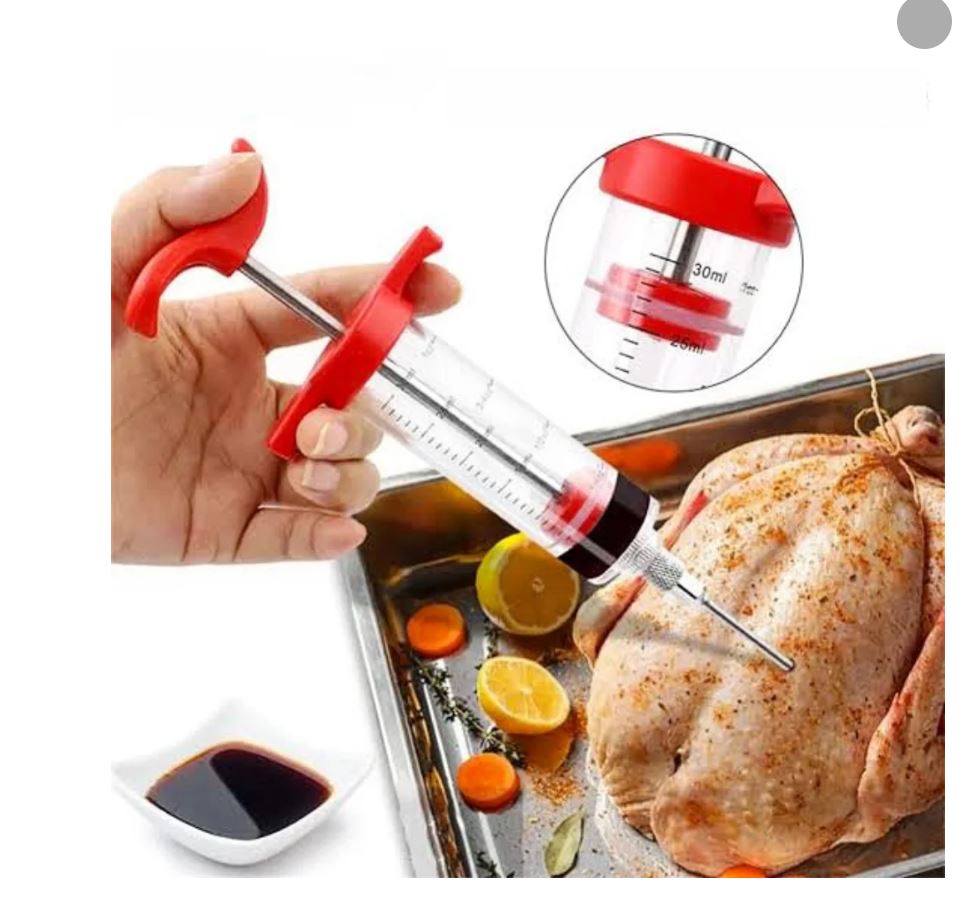 Kit Complet 5 pièces Injecteur de Marinade Grande Capacité 50 mL en Acier Inoxydable