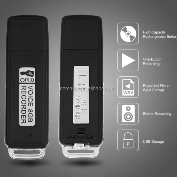 Clé USB Enregistreur Intelligent : Pour Réunions, Cours et Surveillance Discrète
