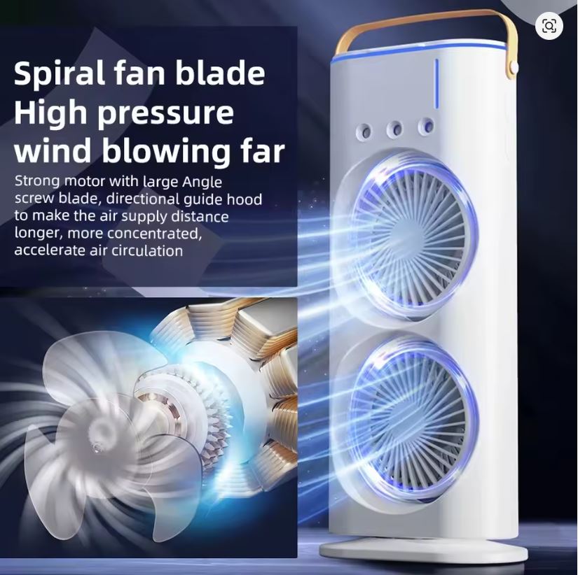 Ventilateur de pulvérisation de climatisation à double tête