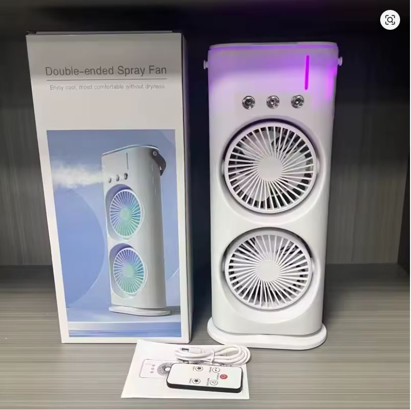 Ventilateur de pulvérisation de climatisation à double tête