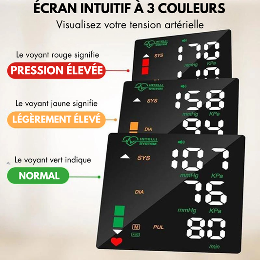 Tensiomètre au poignet numérique voix fréquence cardiaque tensiomètre LED écran numérique Rechargeable maison médicale